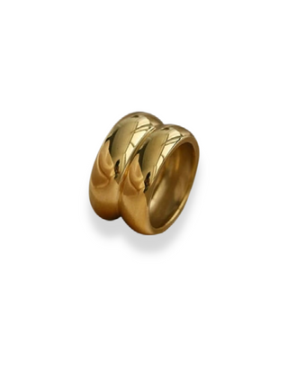 Faye, Chunky Statement Ring, 18k Gold Plated