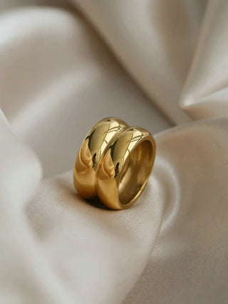 Faye, Chunky Statement Ring, 18k Gold Plated