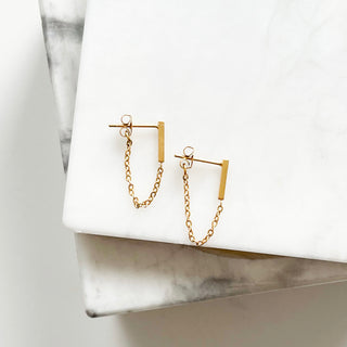 Emery Studs, 18k Gold Plated