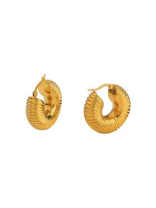 Frankie, 18k Gold Plated Weightless Hoops